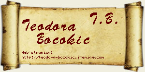 Teodora Bocokić vizit kartica